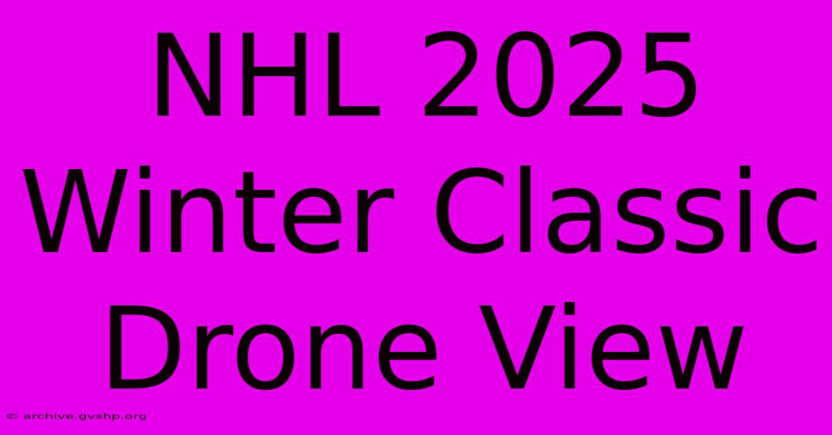 NHL 2025 Winter Classic Drone View