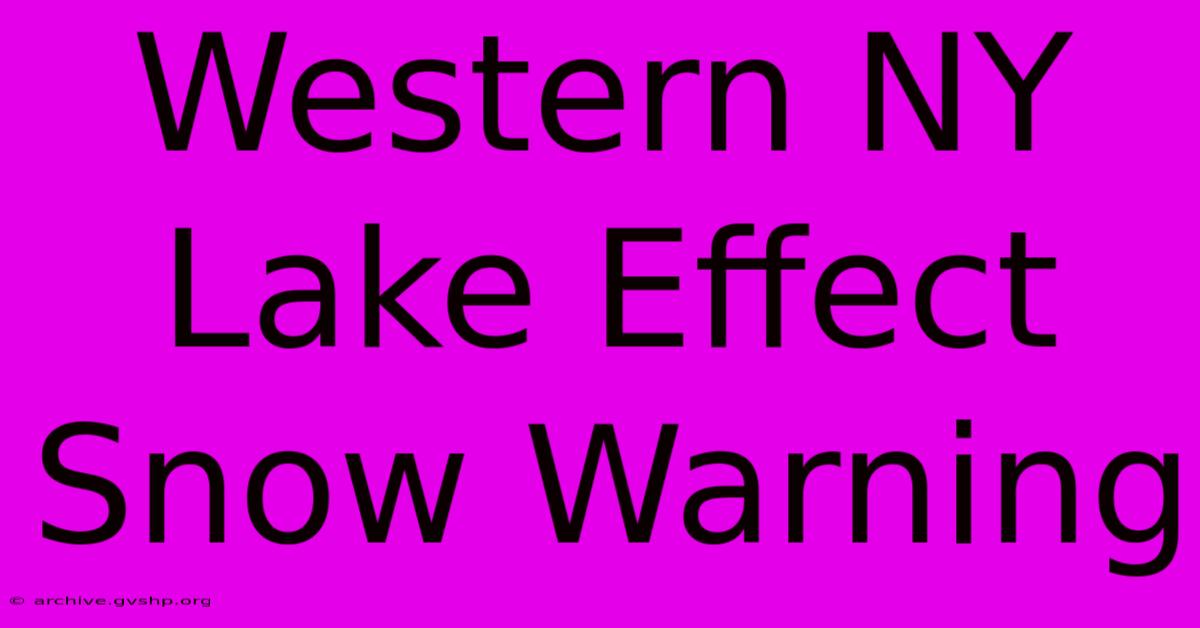 Western NY Lake Effect Snow Warning